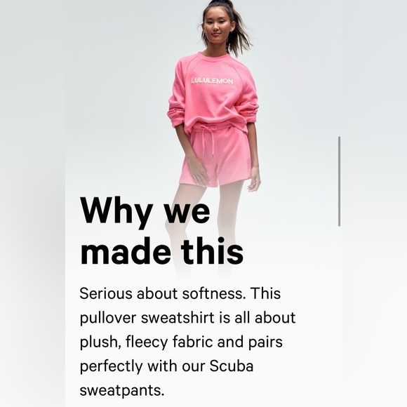 Lululemon NWOT Scuba Oversized Wordmark Pullover Sweatshirt Sakure Pink M/L - Picture 6 of 13